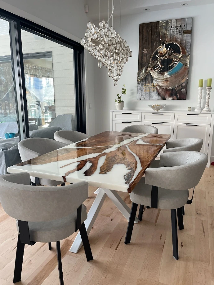 table riviere epoxy montreal