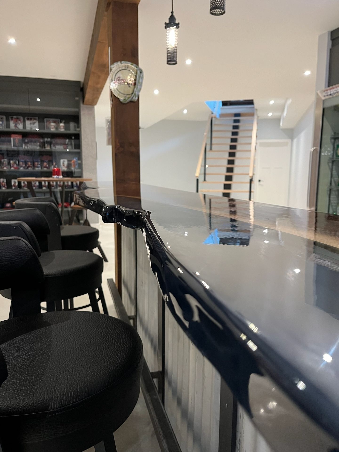 tranche noyer noir 14 pieds comptoir sur mesure