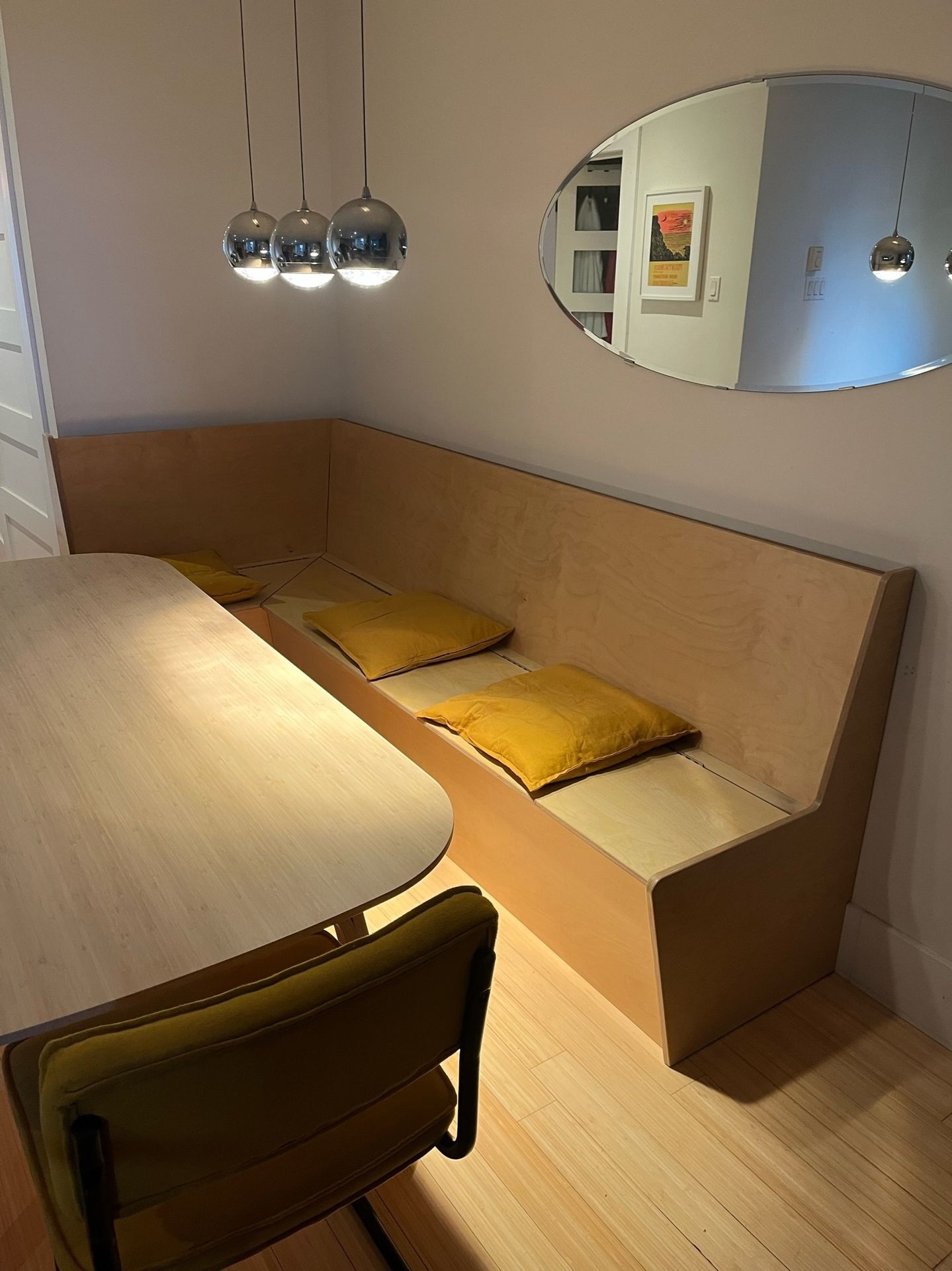 banquette cuisine sur mesure bois clair